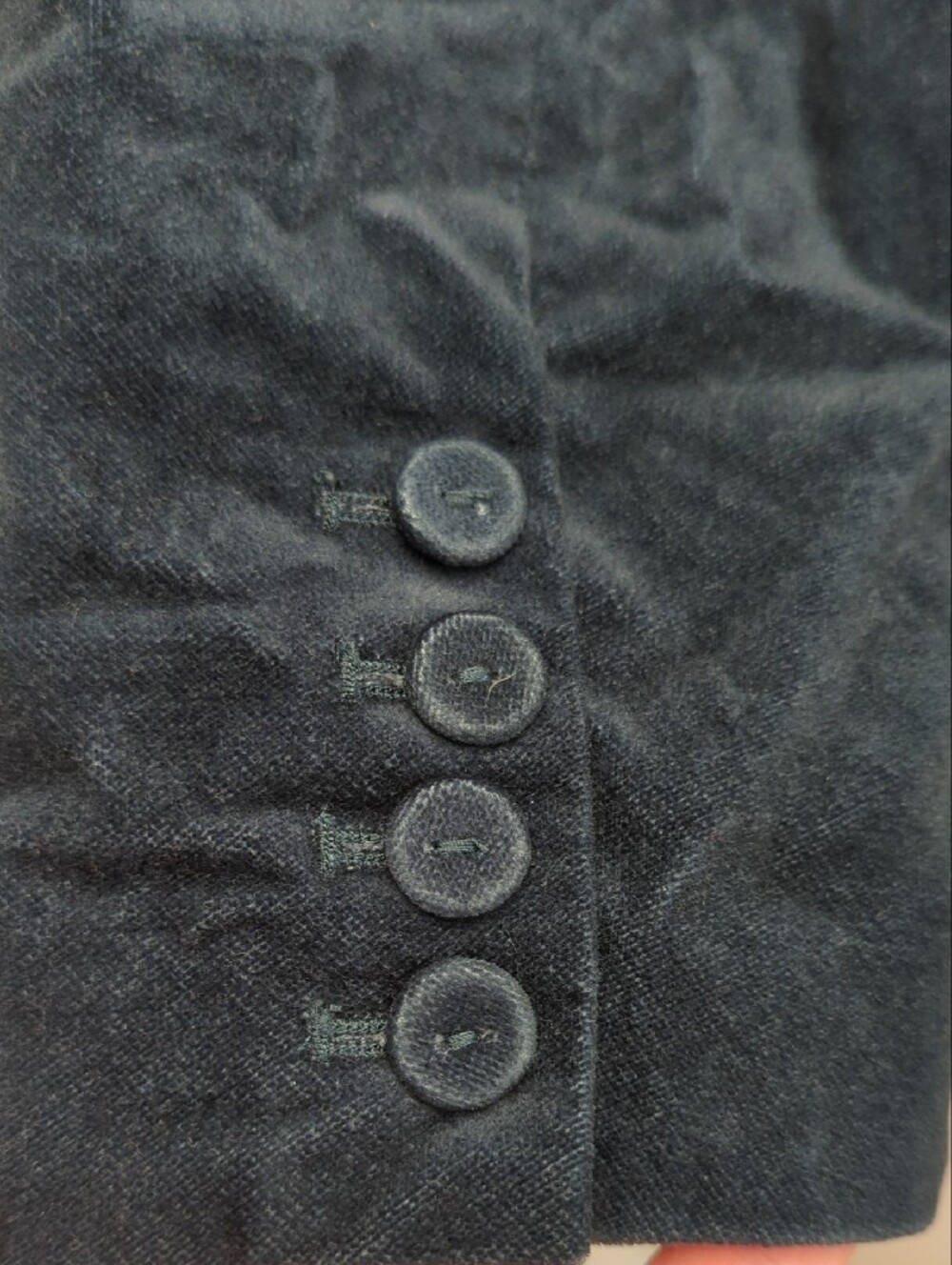 Talbots Dark Teal Velvet Single-Button Blazer, Size 18 - Picture 6 of 6